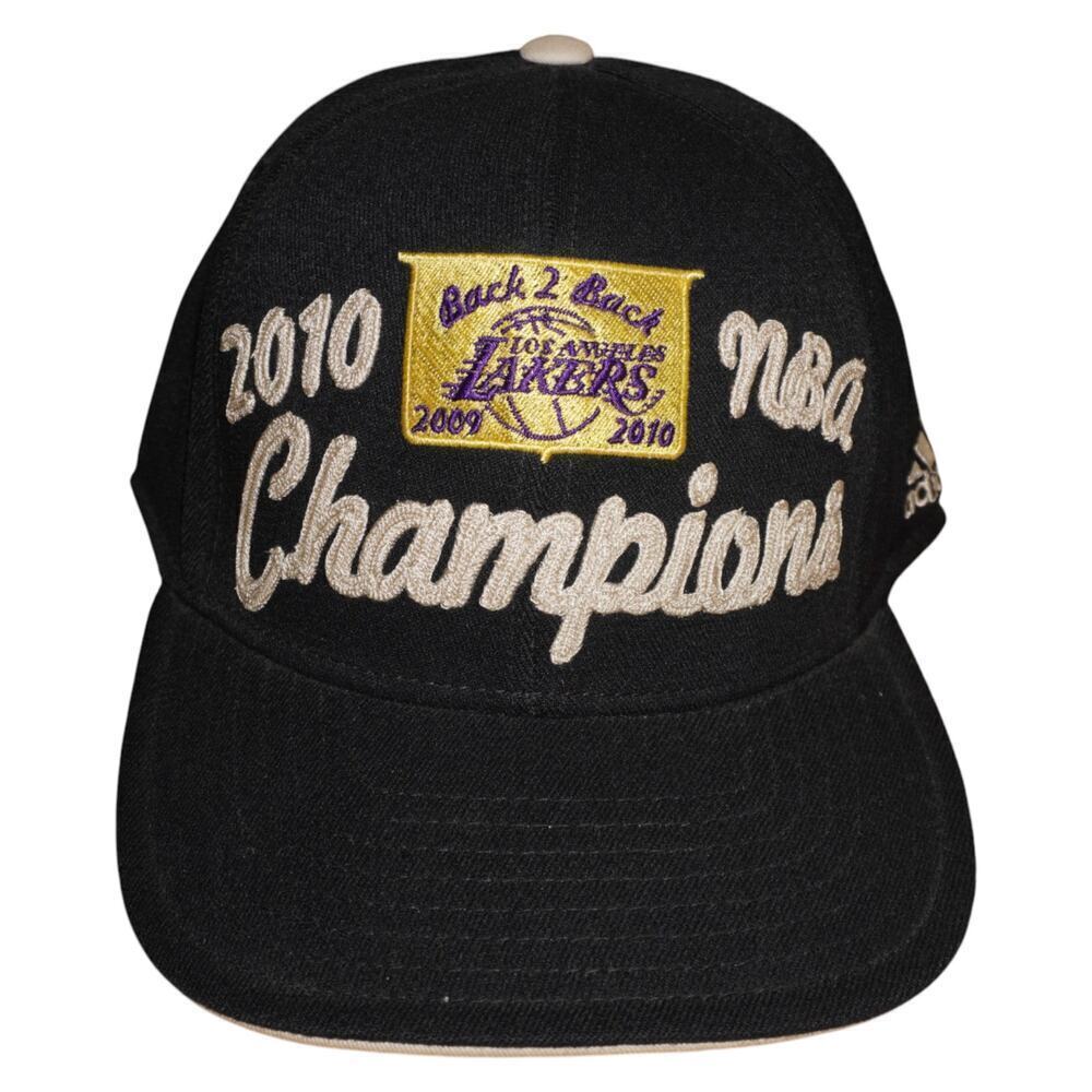 Adidas Los Angeles Lakers 2010 NBA Champions Hat Black Gold Fitted Cap Kobe Era